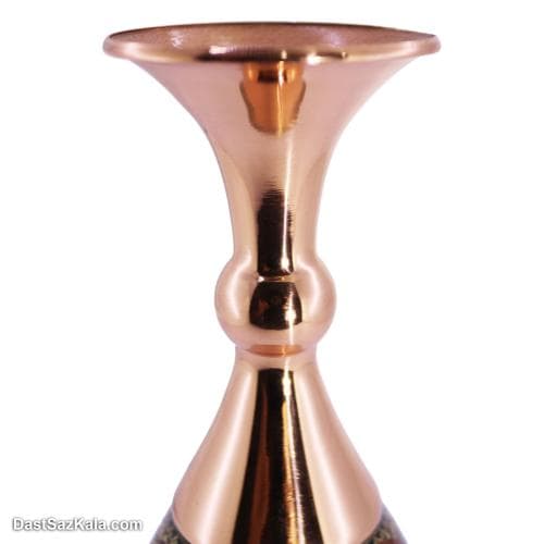 گلدان مسی خاتم کاری اصفهان 25 سانتی مدل موشکی 2 عددی MJ-87