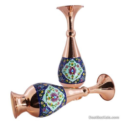 گلدان موشکی مسی پرداز 30 سانتی مجموعه ی 2 عددی کد MJ-24