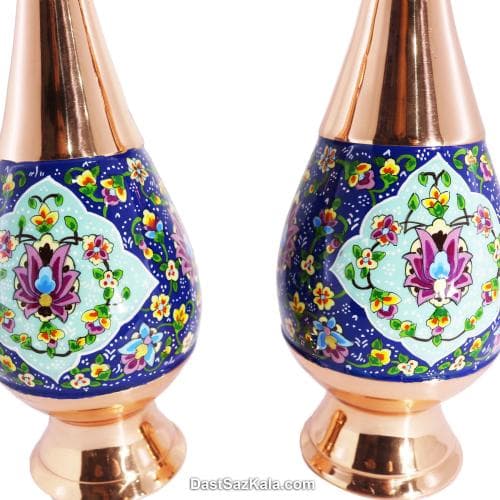 گلدان موشکی مسی پرداز 30 سانتی مجموعه ی 2 عددی کد MJ-24