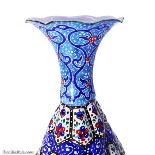 گلدان میناکاری مسی 16 سانتی کد LT-105