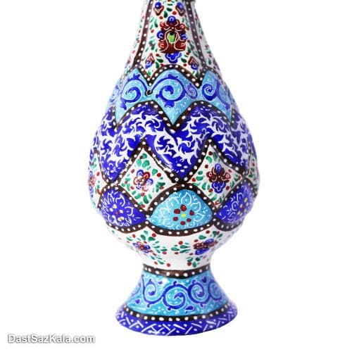 گلدان کوزه ای میناکاری مسی کوچک کد LT-107