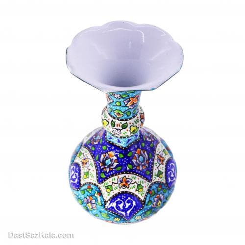 گلدان میناکاری مسی مدل کوزه ی 16 سانتی کد LT-20