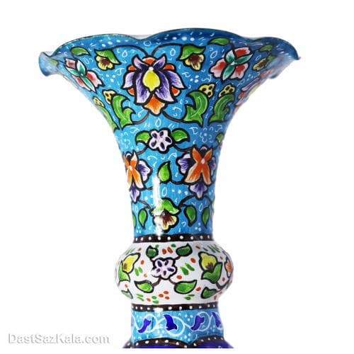 گلدان میناکاری مسی مدل کوزه ی 16 سانتی کد LT-20