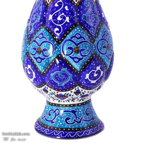 گلدان میناکاری مسی مدل کوزه ای کد LT-101