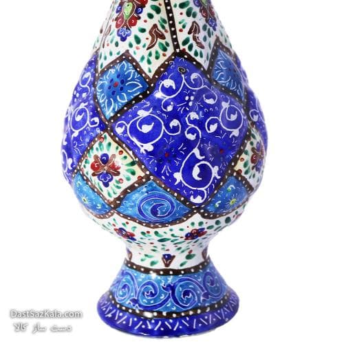 گلدان میناکاری مدل کوزه ای مسی 16 سانتی کد LT-103