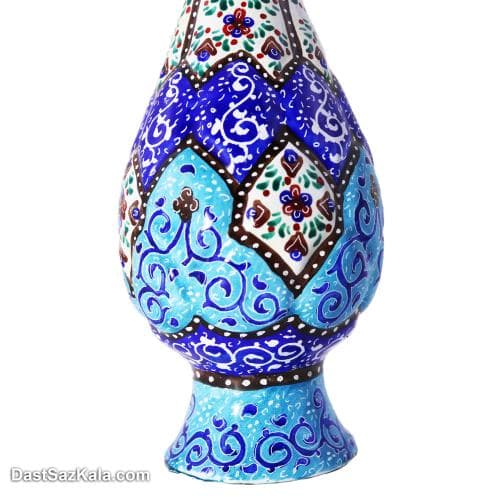 گلدان کوزه ای میناکاری مسی 16 سانتی کد LT-93