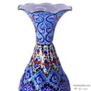 گلدان میناکاری مسی 16 سانتی مدل کوزه ای کد LT-99