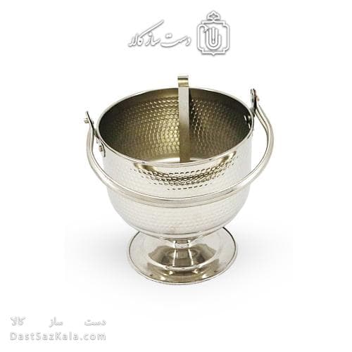 یخدان مسی سفید همراه انبر به قطر 14 سانتیمتری کد AH-129