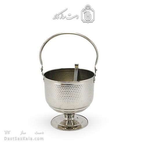 یخدان مسی سفید همراه انبر به قطر 14 سانتیمتری کد AH-129