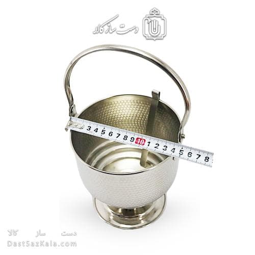 یخدان مسی سفید همراه انبر به قطر 14 سانتیمتری کد AH-129