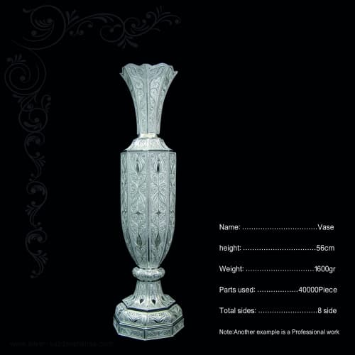 گلدان ملیله کاری زنجان سایز بزرگ SG-222