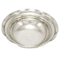 آجیل خوری مسی سفید سه پایه کوتاه جدید 25 سانتیمتری کد AH-93