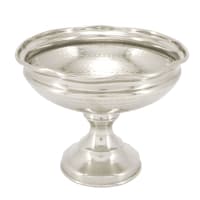 آجیل خوری مسی پایه دار با روکش کروم لبه چین 22سانتی کد AH-45