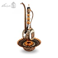 آفتابه لگن مسی الماس تراش نقره کوب جلال مدل تخت کد MJ-120