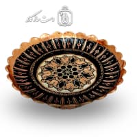 آفتابه لگن مسی الماس تراش نقره کوب جلال مدل توپی کد MJ-119