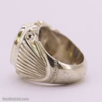 انگشتر شجر مردانه منظره با رکاب شیخ احمد طرح گلدانی کد RN-47