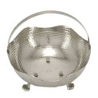 سبد میوه مسی سفید مدل لاله 19 سانتیمتری سایز کوچک کد AH-99