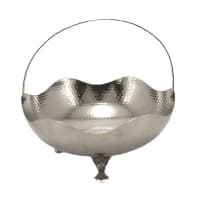 سبد میوه مسی سفید مدل لاله 21 سانتیمتری سایز متوسط کد AH-98