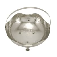 سبد میوه مسی سفید مدل لاله 21 سانتیمتری سایز متوسط کد AH-98