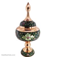 شکلات خوری مسی پایه دار بزرگ مدل پرداز کد MJ-19