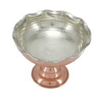 شکلات خوری مسی پایه دار زنجان قطر 16 سانتیمتری کد AH-105