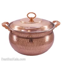 قابلمه مسی اصل زنجان مدل تیانچه شکمی 6 نفره بزرگ کد PA-58