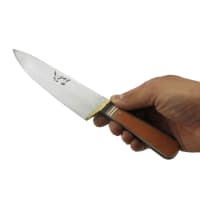 چاقوی آشپزخانه زنجان تیغه استیل دسته چوبی 26 سانتیمتری MN-28