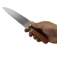 چاقوی آشپزخانه زنجان تیغه استیل دسته چوبی 26 سانتیمتری MN-28