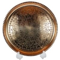 سینی گرد مسی طرحدار 29 سانتی براق SG-121