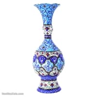 گلدان میناکاری 20 سانتی مسی مدل کوزه ای کد LT-89