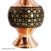 گلدان خاتم کاری مسی اصفهان 16 سانتی مدل گیلاسی کد MJ-92