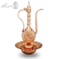 آفتابه لگن مسی زنجان قلم کاری شده کد MJ-121