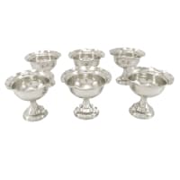 ست هفت سین و بستنی خوری مسی سفید 11 سانتیمتری 6 عددی AH-75