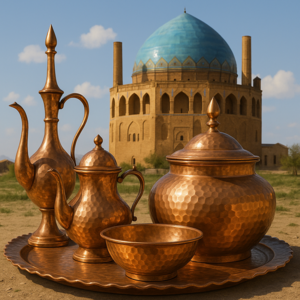 ظروف مسی صنایع دستی زنجان