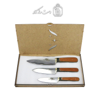 ست چاقوی آشپزخانه زنجان دسته چوبی در 3 سایز SHN-13