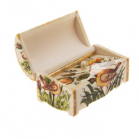 جعبه جواهرات استخوانی طرح گل و مرغ SG-32